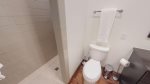 Private water closet in master bathroom